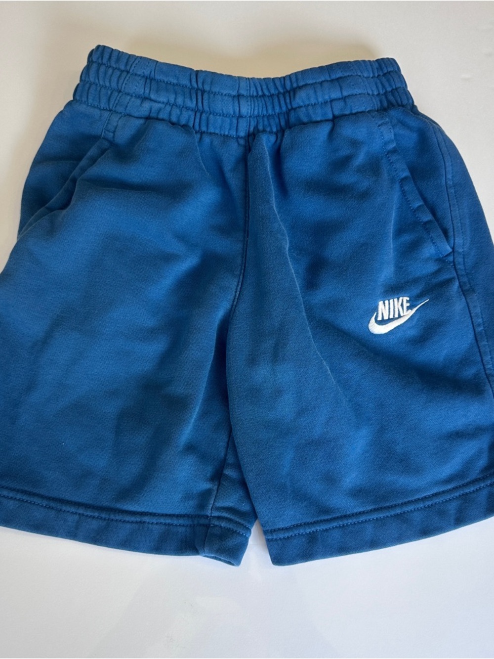 Nike Royal Blue Kids Athletic Shorts with White Logo